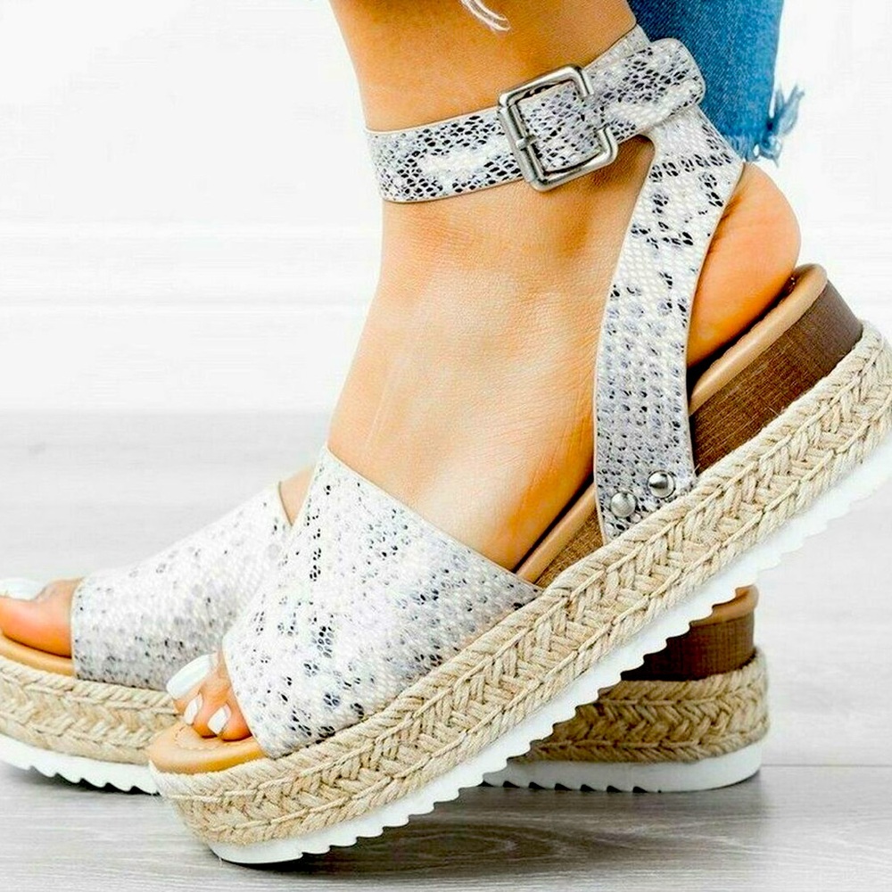 SODA Sandals Espadrille Python - Picture 1 of 7